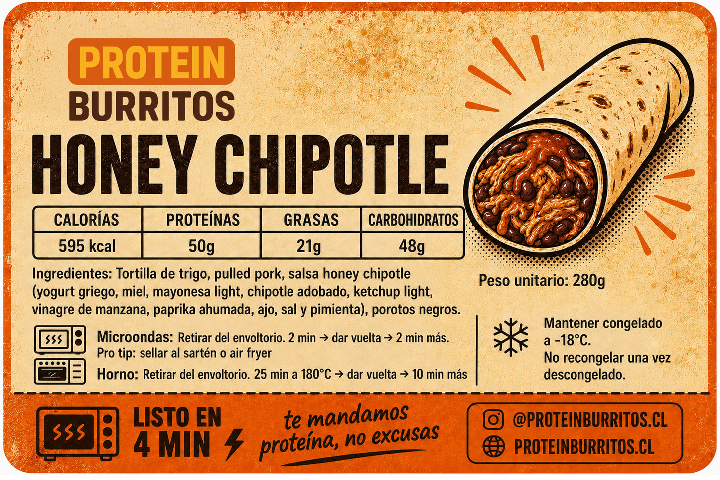 Caja Mixta — 4 burritos