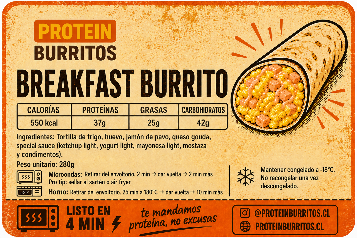 Caja Mixta — 4 burritos