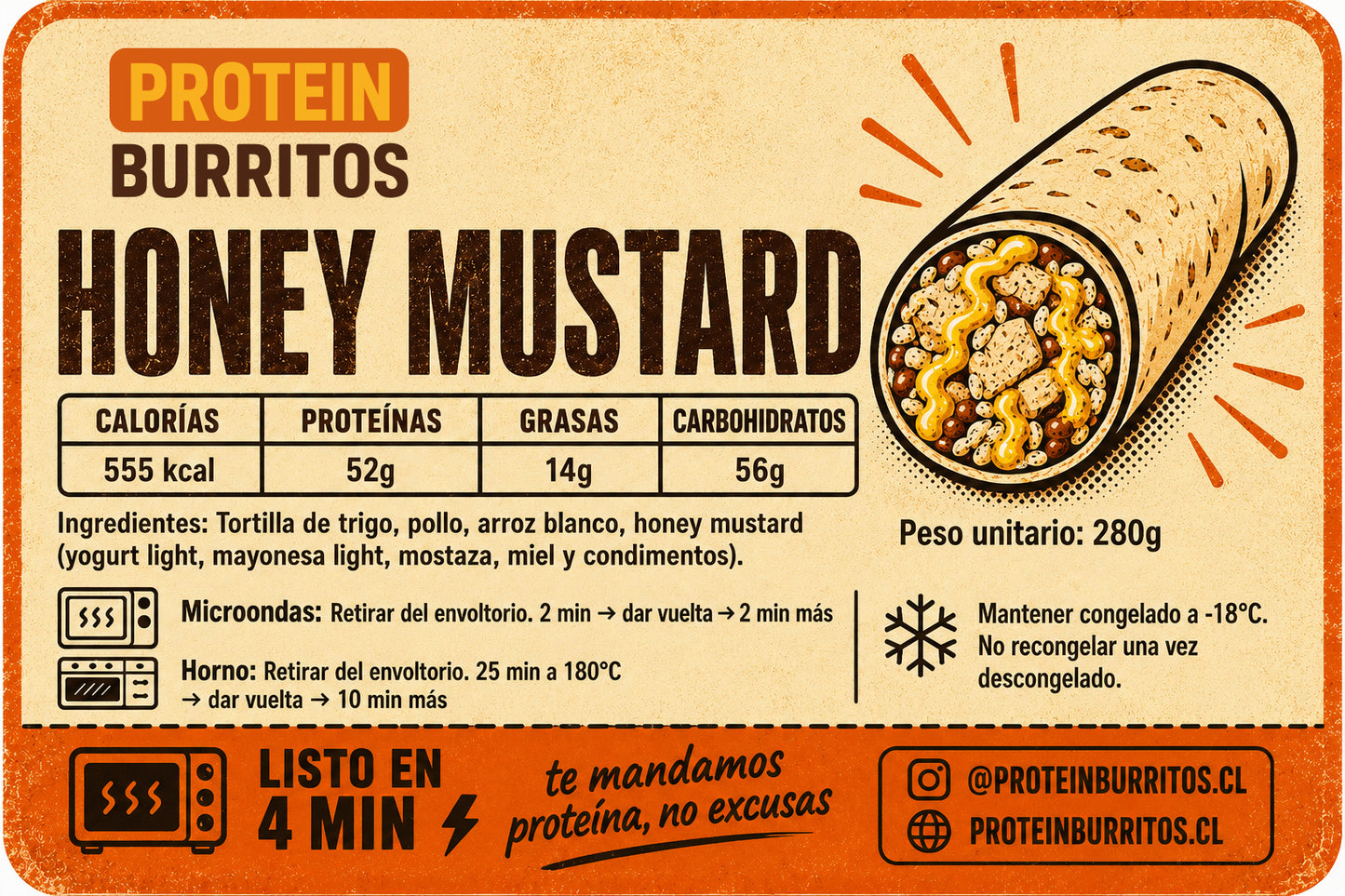 Caja Mixta — 4 burritos